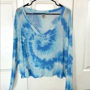 PINK Tie-dye long sleeve shirt